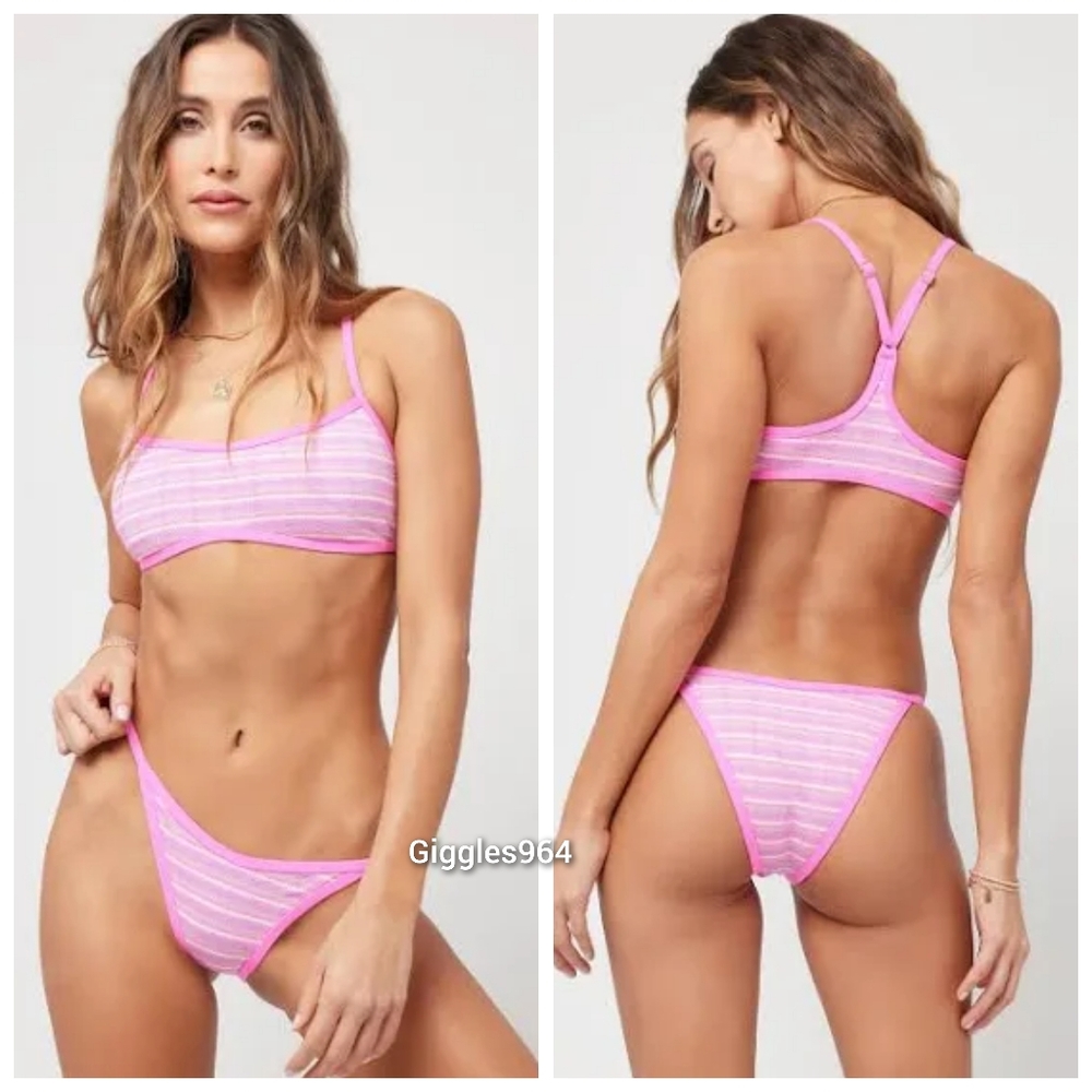 L*Space Pamela Tommy Bikini Set Electric Pink